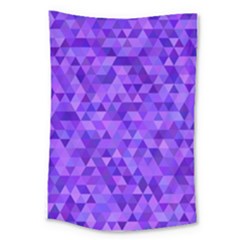 Illustration Purple Triangle Purple Background Large Tapestry by Wegoenart