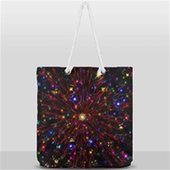 Abstract Background Stars Star Galaxy Wallpaper Full Print Rope Handle Tote (large) by Wegoenart