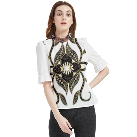 Im Fourth Dimension Colour 56 Frill Neck Blouse by imanmulyana