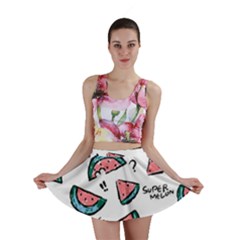 Illustration Watermelon Fruit Sweet Slicee Mini Skirt by Sudhe