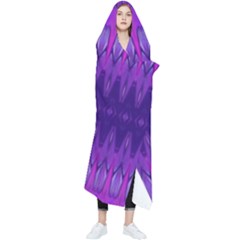 Illustration Purple Abstract Wallpaper Pattern Abstract Wearable Blanket by Sudhe