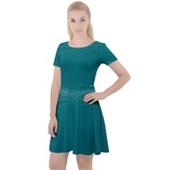 Ocean Cap Sleeve Velour Dress  by nateshop