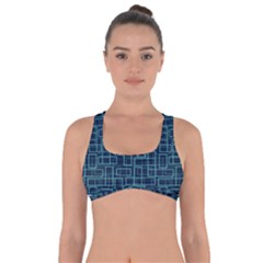 Abstract Illustration Background Rectangles Pattern Got No Strings Sports Bra