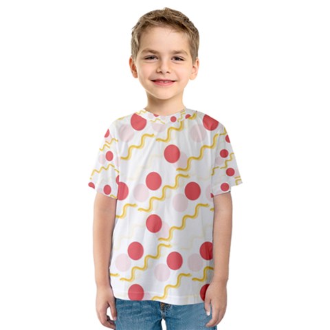 Illustration Abstract Line Pattern Dot Lines Decorative Kids  Sport Mesh Tee by Amaryn4rt