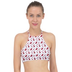 Christmas Template Advent Cap Racer Front Bikini Top by Amaryn4rt