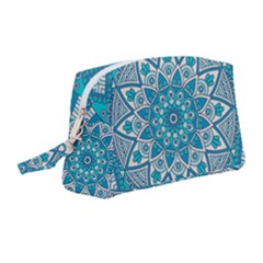 Mandala Blue Wristlet Pouch Bag (medium) by zappwaits