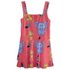 Illustration Elephant Cartoon Animal Monkey Kids  Layered Skirt Swimsuit by danenraven