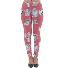 Stickers Hobbies Hearts Reading Lightweight Velour Leggings