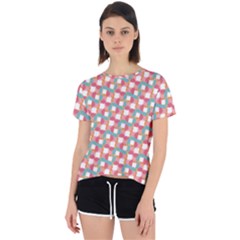 Patchwork Pastel Pattern Art Open Back Sport Tee