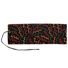 African Abstract  Roll Up Canvas Pencil Holder (m) by ConteMonfrey