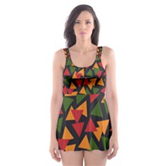 African Triangles  Skater Dress Swimsuit by ConteMonfrey