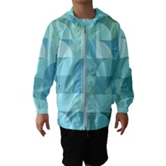 Geometric Ocean  Kids  Hooded Windbreaker