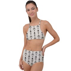 Black And Grey Arrows High Waist Tankini Set by ConteMonfrey