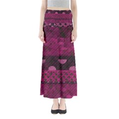 Illustration Background Pattern Texture Design Full Length Maxi Skirt by danenraven