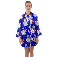 Seamless  Repeating Pattern Long Sleeve Satin Kimono