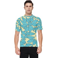 Illustration Sheets Dry Leaves Print Pattern Men s Short Sleeve Rash Guard