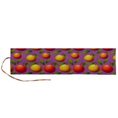 Illustration Fruit Pattern Seamless Roll Up Canvas Pencil Holder (l)