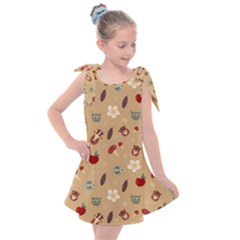 Cute Forest Friends Kids  Tie Up Tunic Dress by ConteMonfrey