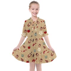 Cute Forest Friends Kids  All Frills Chiffon Dress by ConteMonfrey