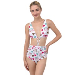 Lovely Owls Tied Up Two Piece Swimsuit by ConteMonfrey