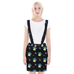 Illustration Cosmos Cosmo Rocket Spaceship -ufo Braces Suspender Skirt by danenraven