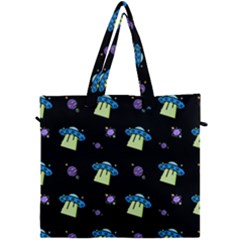 Illustration Cosmos Cosmo Rocket Spaceship -ufo Canvas Travel Bag by danenraven