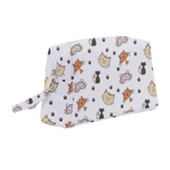 Cute Cat Kitten Animal Design Pattern Wristlet Pouch Bag (medium) by danenraven