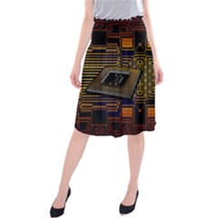 Processor-cpu-board-circuits Midi Beach Skirt