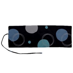 Circle Pattern Abstract Polka Dot Roll Up Canvas Pencil Holder (m) by danenraven