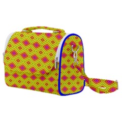 Red Yellow Abstract Satchel Shoulder Bag by artworkshop