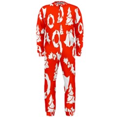 Orange  Card Christmas December Onepiece Jumpsuit (men) by artworkshop