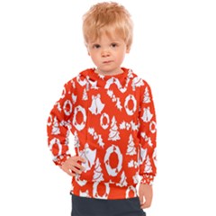 Orange  Card Christmas December Kids  Hooded Pullover by artworkshop