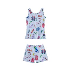 New Year Christmas Winter Watercolor Kids  Boyleg Swimsuit by artworkshop