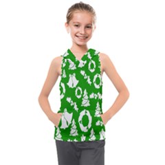 Green Card Christmas December4 Kids  Sleeveless Hoodie by artworkshop