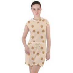 Gingerbread Star Drawstring Hooded Dress by artworkshop