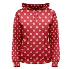 Felt Background Paper Red Yellow Star Women s Pullover Hoodie by artworkshop