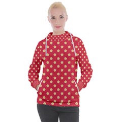 Felt Background Paper Red Yellow Star Women s Hooded Pullover by artworkshop