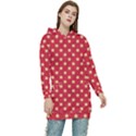 Felt Background Paper Red Yellow Star Women s Long Oversized Pullover Hoodie View1