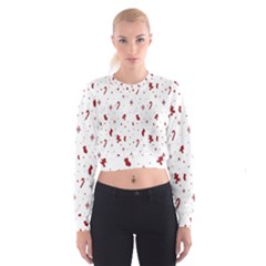 Christmas Trees Cropped Sweatshirt by artworkshop