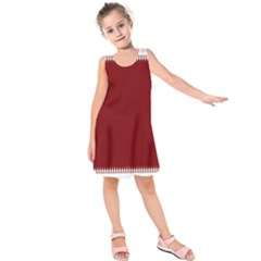 Christmas Red Graphic Kids  Sleeveless Dress by artworkshop