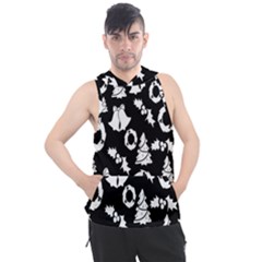 Black Card Christmas December Men s Sleeveless Hoodie by artworkshop