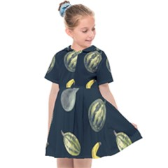 Vintage Vegetables Zucchini  Kids  Sailor Dress by ConteMonfrey