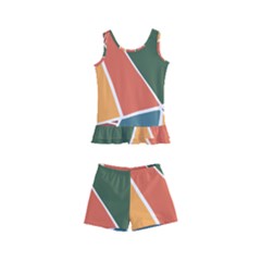 Geometric Colors   Kids  Boyleg Swimsuit by ConteMonfrey