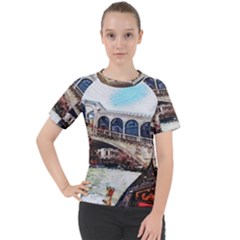 Lovely Gondola Ride - Venetian Bridge Women s Sport Raglan Tee