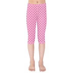 Polka Dot Dots Pattern Dot Kids  Capri Leggings  by danenraven