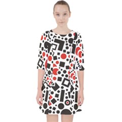 Square Object Future Modern Quarter Sleeve Pocket Dress by danenraven