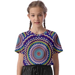 Kaleidoscope Geometric Circles Kids  Basic Tee by danenraven