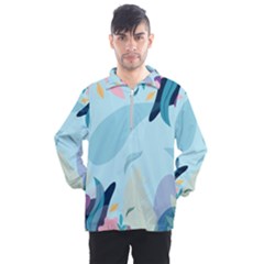 Leaves Leaf Nature Background Plant Men s Half Zip Pullover by danenraven