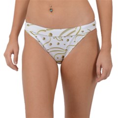 Illustration Pattern Seamless Golden 3d Band Bikini Bottom