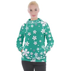 Illustration Background Daisy Flower Floral Women s Hooded Pullover by danenraven